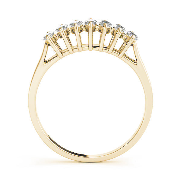 Fancy Marquise Half Eternity Ring in Gold & Platinum
