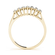 Fancy Marquise Half Eternity Ring in Gold & Platinum