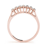 Fancy Marquise Half Eternity Ring in Gold & Platinum