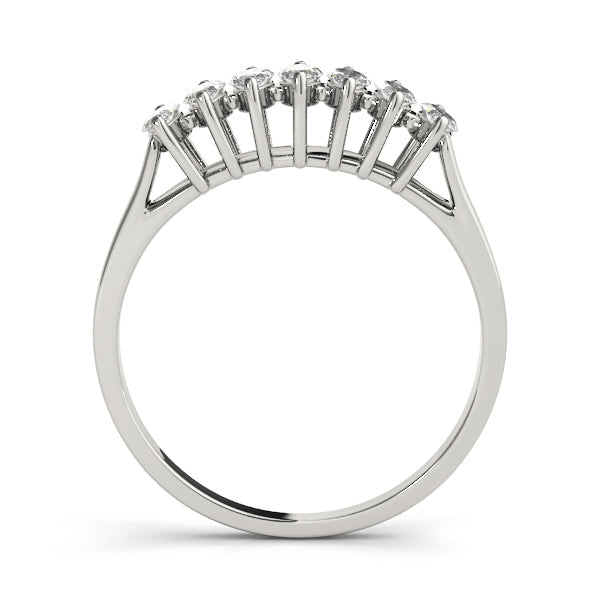 Fancy Marquise Half Eternity Ring in Gold & Platinum