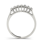 Fancy Marquise Half Eternity Ring in Gold & Platinum