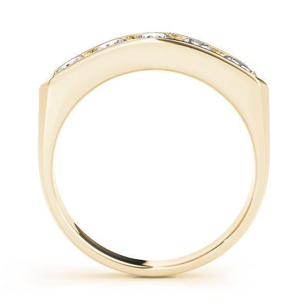 Channel Set Half Eternity Ring in Gold & Platinum