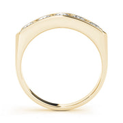 Channel Set Half Eternity Ring in Gold & Platinum