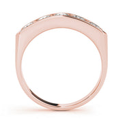 Channel Set Half Eternity Ring in Gold & Platinum