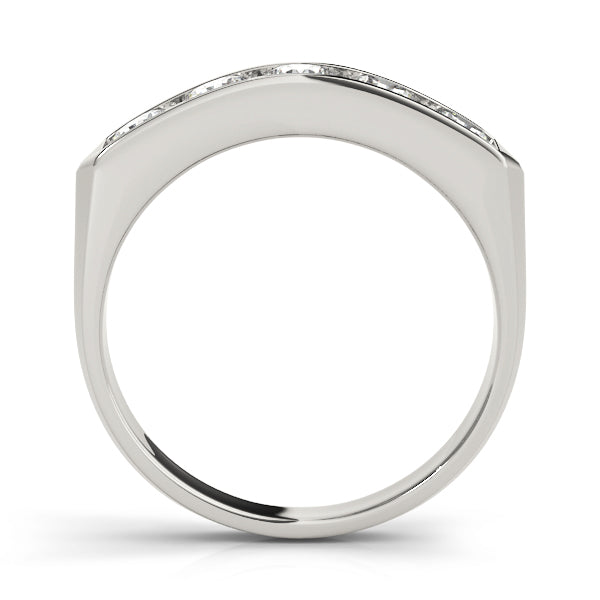 Channel Set Half Eternity Ring in Gold & Platinum