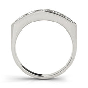 Channel Set Half Eternity Ring in Gold & Platinum