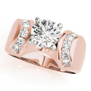 Enchanted Remounts Round Diamond Engagement Ring in 10K/14K gold and platinum with certified lab-grown or natural diamonds