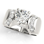 Enchanted Remounts Round Diamond Engagement Ring in 10K/14K gold and platinum with certified lab-grown or natural diamonds