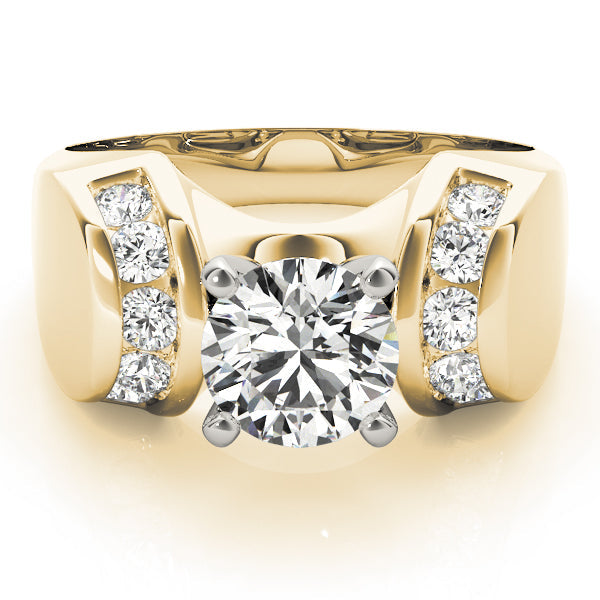 Enchanted Remounts Round Diamond Engagement Ring in 10K/14K gold and platinum with certified lab-grown or natural diamonds