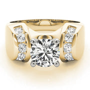 Enchanted Remounts Round Diamond Engagement Ring in 10K/14K gold and platinum with certified lab-grown or natural diamonds