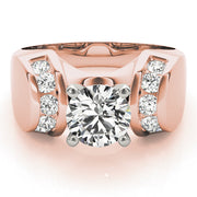 Enchanted Remounts Round Diamond Engagement Ring in 10K/14K gold and platinum with certified lab-grown or natural diamonds