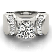 Enchanted Remounts Round Diamond Engagement Ring in 10K/14K gold and platinum with certified lab-grown or natural diamonds