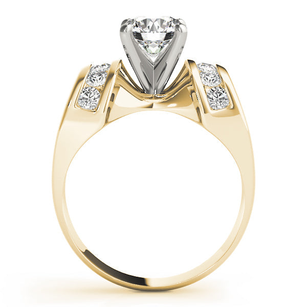 Enchanted Remounts Round Diamond Engagement Ring in 10K/14K gold and platinum with certified lab-grown or natural diamonds