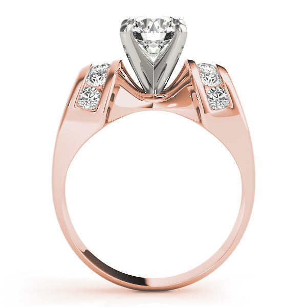 Enchanted Remounts Round Diamond Engagement Ring in 10K/14K gold and platinum with certified lab-grown or natural diamonds