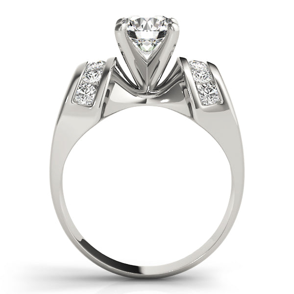 Enchanted Remounts Round Diamond Engagement Ring in 10K/14K gold and platinum with certified lab-grown or natural diamonds