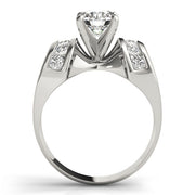 Enchanted Remounts Round Diamond Engagement Ring in 10K/14K gold and platinum with certified lab-grown or natural diamonds