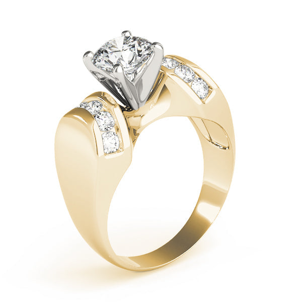 Enchanted Remounts Round Diamond Engagement Ring in 10K/14K gold and platinum with certified lab-grown or natural diamonds