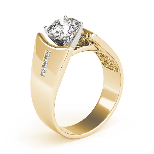 Pristine Remounts Round Diamond Engagement Ring in 10K/14K gold and platinum with certified lab-grown or natural diamonds