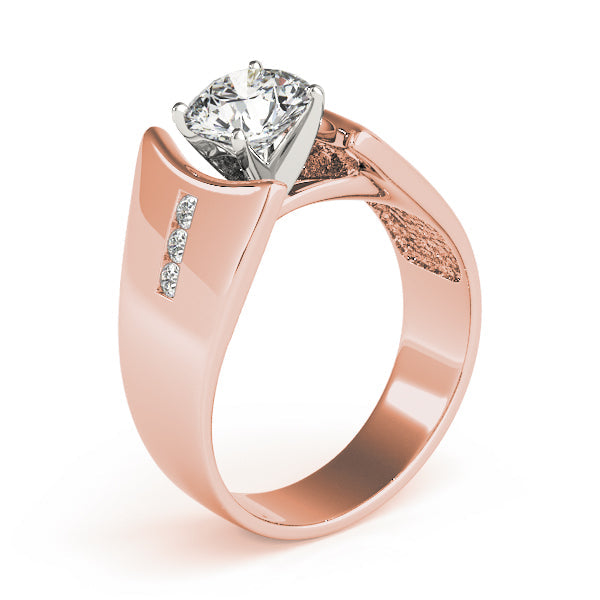Pristine Remounts Round Diamond Engagement Ring in 10K/14K gold and platinum with certified lab-grown or natural diamonds