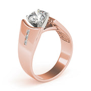 Pristine Remounts Round Diamond Engagement Ring in 10K/14K gold and platinum with certified lab-grown or natural diamonds
