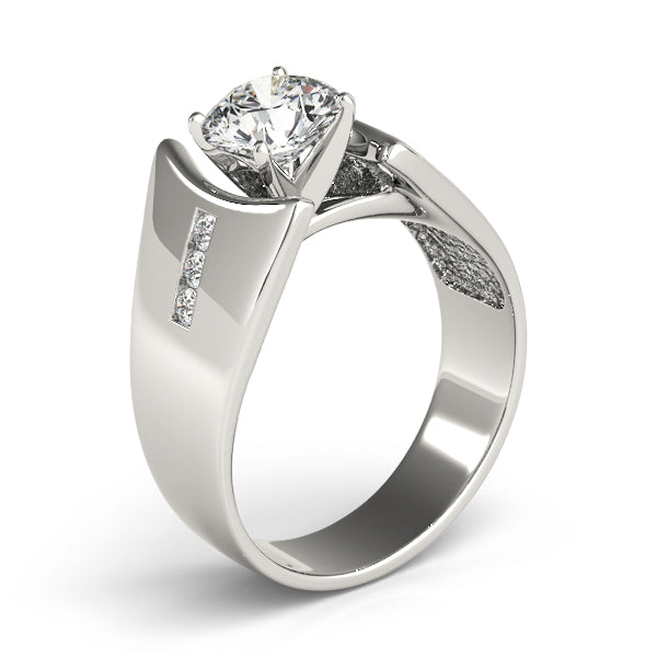Pristine Remounts Round Diamond Engagement Ring in 10K/14K gold and platinum with certified lab-grown or natural diamonds
