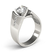 Pristine Remounts Round Diamond Engagement Ring in 10K/14K gold and platinum with certified lab-grown or natural diamonds