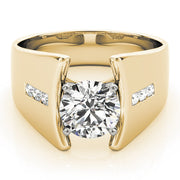 Pristine Remounts Round Diamond Engagement Ring in 10K/14K gold and platinum with certified lab-grown or natural diamonds