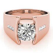 Pristine Remounts Round Diamond Engagement Ring in 10K/14K gold and platinum with certified lab-grown or natural diamonds
