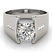 Pristine Remounts Round Diamond Engagement Ring in 10K/14K gold and platinum with certified lab-grown or natural diamonds