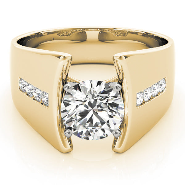 Pristine Remounts Round Diamond Engagement Ring in 10K/14K gold and platinum with certified lab-grown or natural diamonds