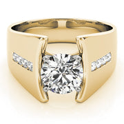 Pristine Remounts Round Diamond Engagement Ring in 10K/14K gold and platinum with certified lab-grown or natural diamonds