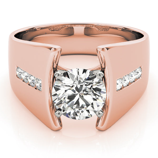 Pristine Remounts Round Diamond Engagement Ring in 10K/14K gold and platinum with certified lab-grown or natural diamonds
