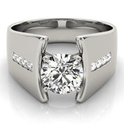 Pristine Remounts Round Diamond Engagement Ring in 10K/14K gold and platinum with certified lab-grown or natural diamonds