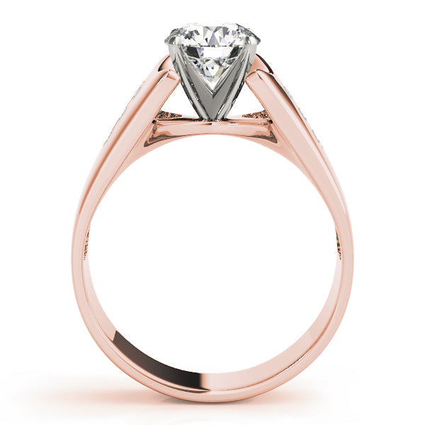 Pristine Remounts Round Diamond Engagement Ring in 10K/14K gold and platinum with certified lab-grown or natural diamonds