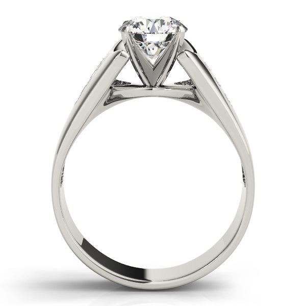 Pristine Remounts Round Diamond Engagement Ring in 10K/14K gold and platinum with certified lab-grown or natural diamonds