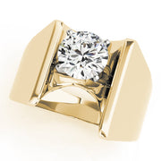 Devoted Solitaires Any Shape Round Diamond Engagement Ring in 10K/14K gold and platinum with certified lab-grown or natural diamonds