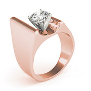 Devoted Solitaires Any Shape Round Diamond Engagement Ring in 10K/14K gold and platinum with certified lab-grown or natural diamonds
