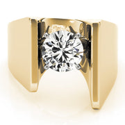 Devoted Solitaires Any Shape Round Diamond Engagement Ring in 10K/14K gold and platinum with certified lab-grown or natural diamonds