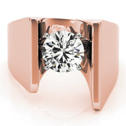 Devoted Solitaires Any Shape Round Diamond Engagement Ring in 10K/14K gold and platinum with certified lab-grown or natural diamonds