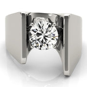 Devoted Solitaires Any Shape Round Diamond Engagement Ring in 10K/14K gold and platinum with certified lab-grown or natural diamonds