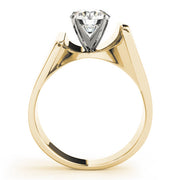 Devoted Solitaires Any Shape Round Diamond Engagement Ring in 10K/14K gold and platinum with certified lab-grown or natural diamonds