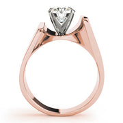 Devoted Solitaires Any Shape Round Diamond Engagement Ring in 10K/14K gold and platinum with certified lab-grown or natural diamonds