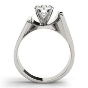 Devoted Solitaires Any Shape Round Diamond Engagement Ring in 10K/14K gold and platinum with certified lab-grown or natural diamonds
