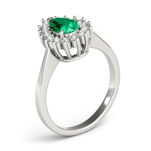Adored Color Rings Pear Diamond Engagement Ring in 10K/14K gold and platinum with certified lab-grown or natural diamonds
