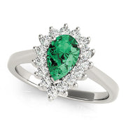 Adored Color Rings Pear Diamond Engagement Ring in 10K/14K gold and platinum with certified lab-grown or natural diamonds