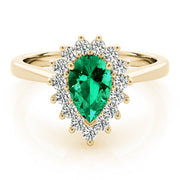 Adored Color Rings Pear Diamond Engagement Ring in 10K/14K gold and platinum with certified lab-grown or natural diamonds