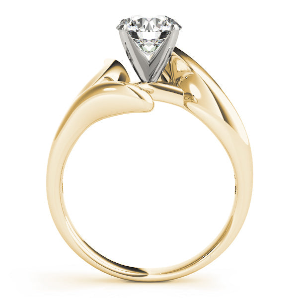 Cherished Solitaires Any Shape Round Diamond Engagement Ring in 10K/14K gold and platinum with certified lab-grown or natural diamonds