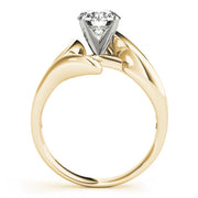 Cherished Solitaires Any Shape Round Diamond Engagement Ring in 10K/14K gold and platinum with certified lab-grown or natural diamonds