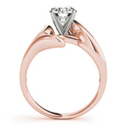 Cherished Solitaires Any Shape Round Diamond Engagement Ring in 10K/14K gold and platinum with certified lab-grown or natural diamonds