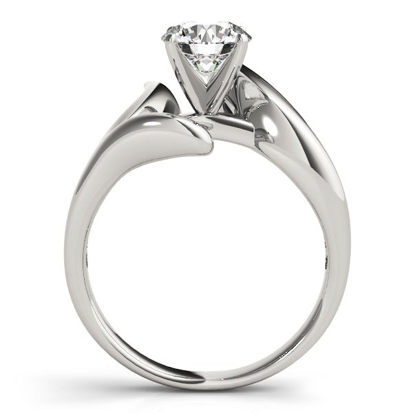 Cherished Solitaires Any Shape Round Diamond Engagement Ring in 10K/14K gold and platinum with certified lab-grown or natural diamonds